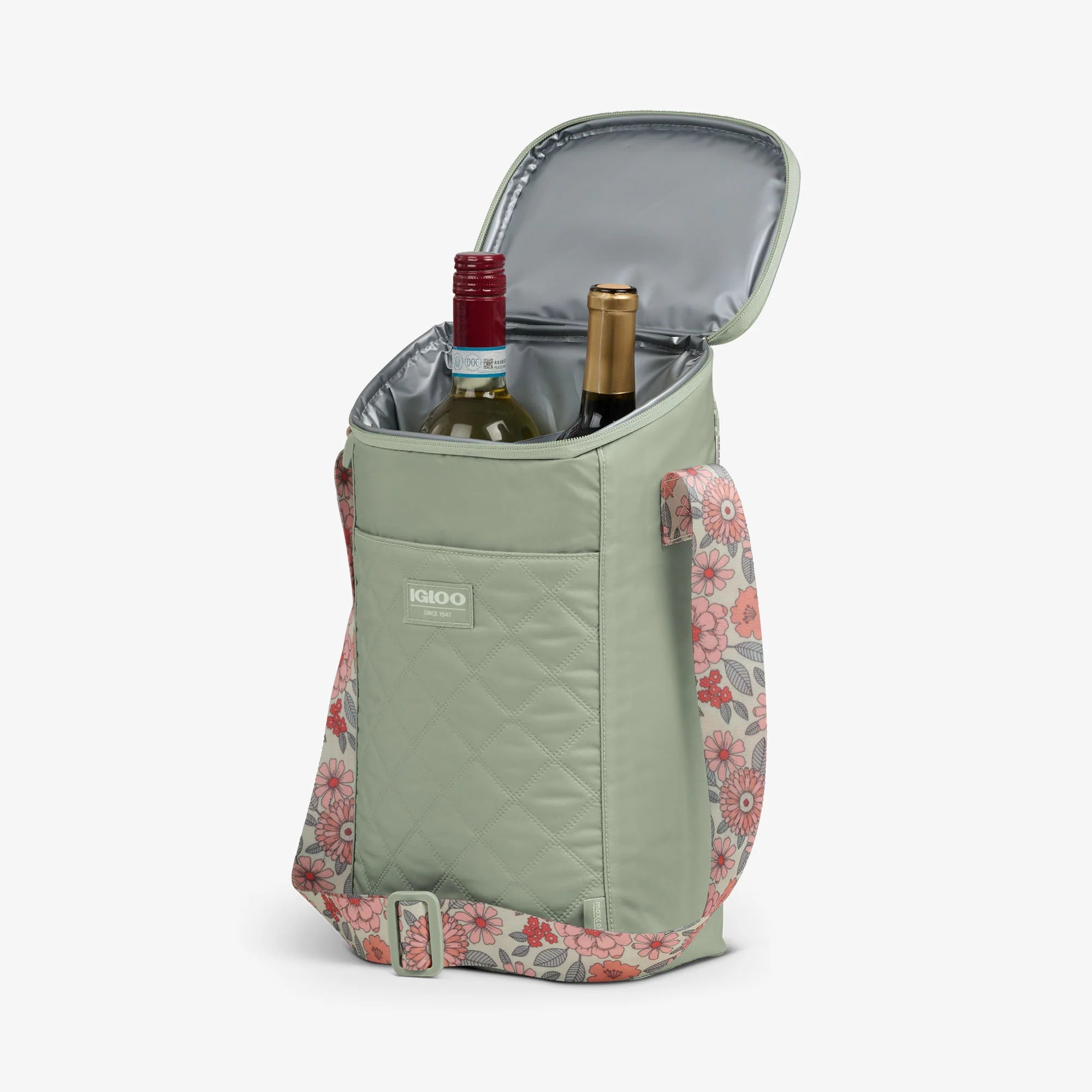 lgloo Outdoor ColdMax Floral lgloo Outdoor ColdMax MaxCold DUO Vertical CrossbodyCooler Bag - Image 4