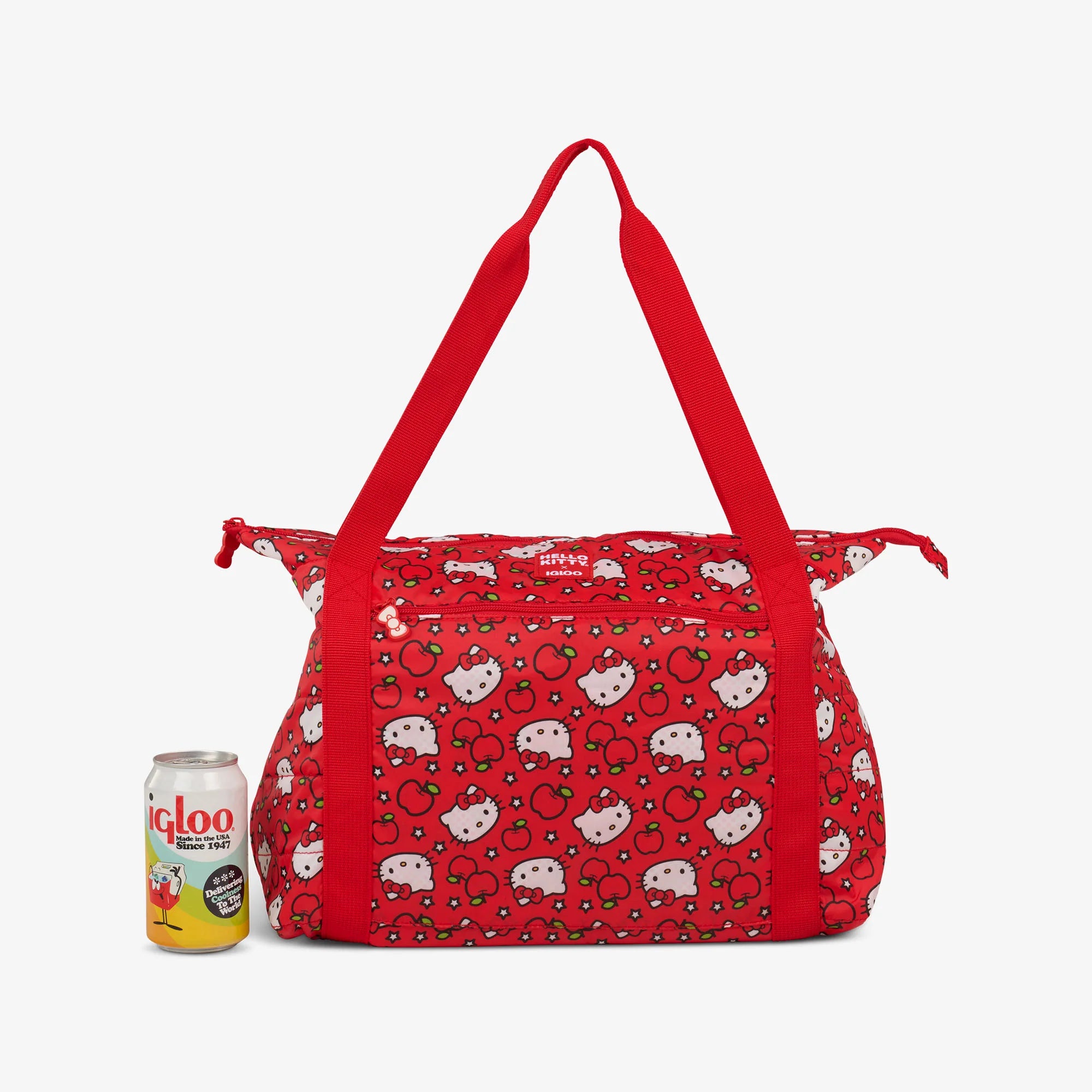 lgloo Outdoor ColdMax Hello Kitty Red Apples Packable Puffer 20-Can Cooler Bag - Image 5