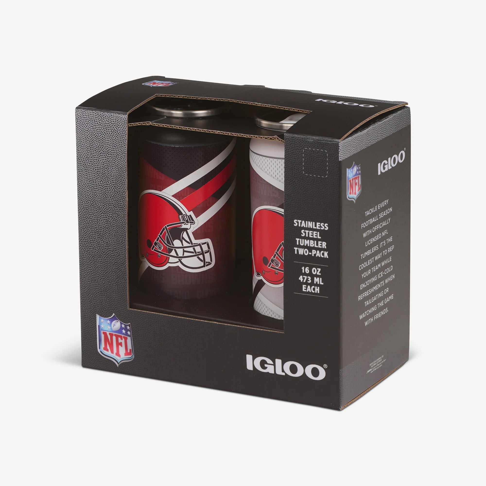 lgloo Outdoor ColdMax Cleveland Browns Home & Away 16 Oz Can 2-Pack - Image 5