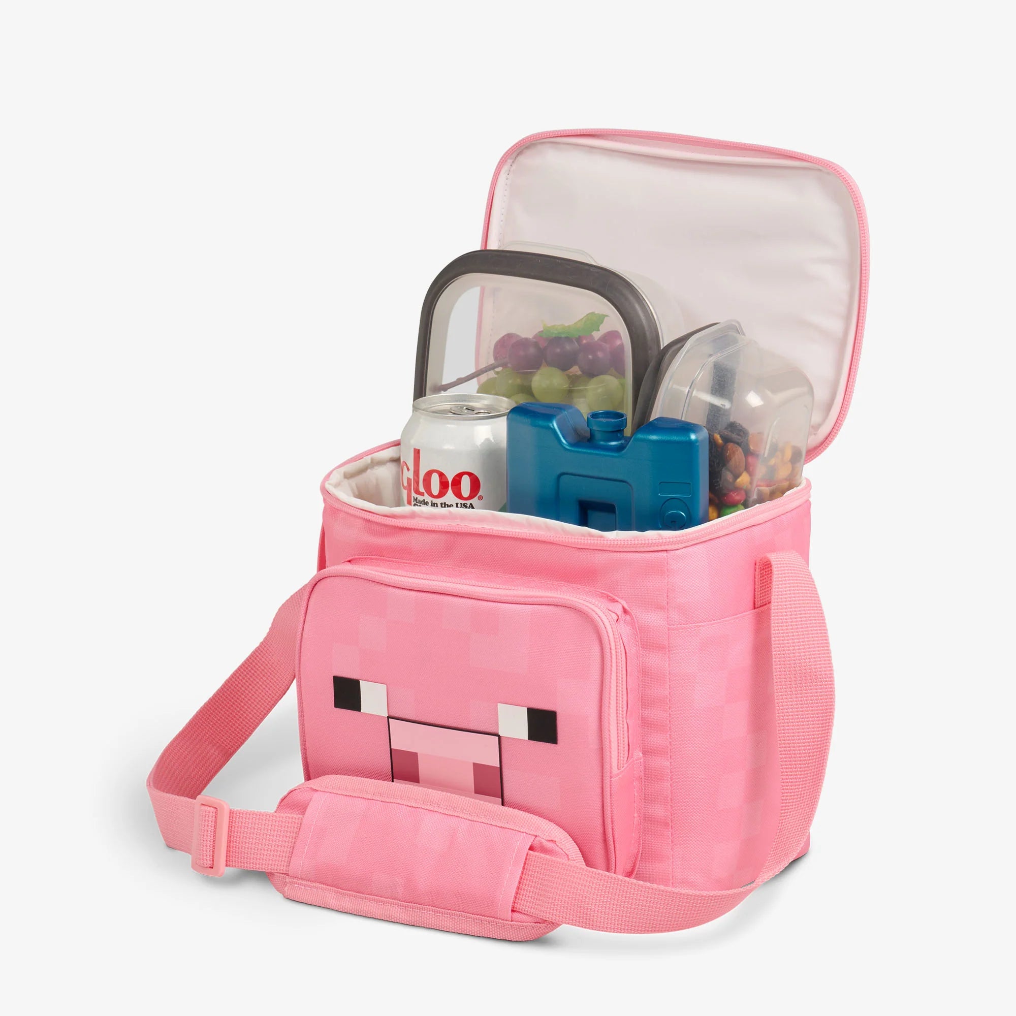 lgloo Outdoor ColdMax Minecraft Pig Square Lunch Cooler Bag - Image 4