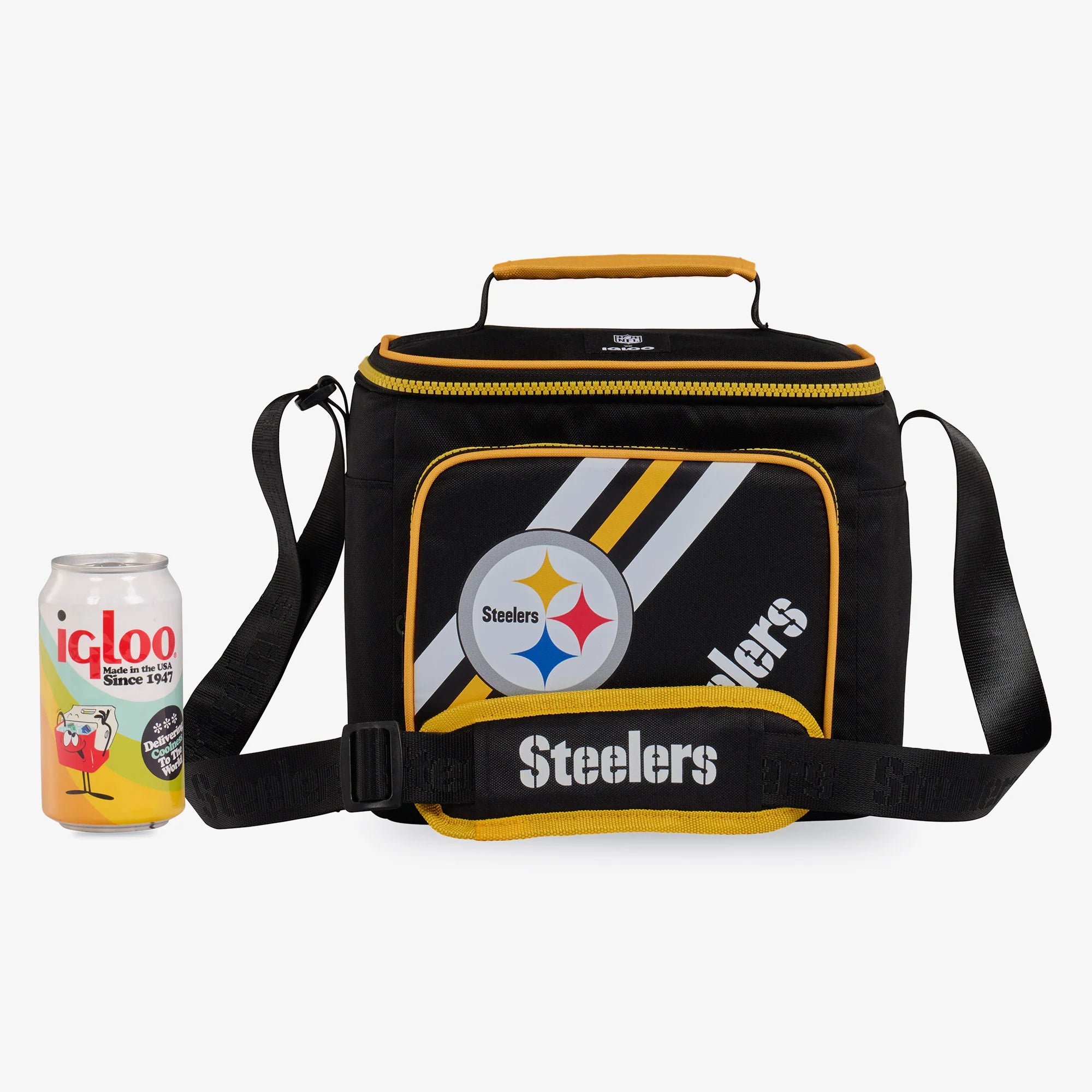lgloo Outdoor ColdMax Pittsburgh Steelers Square Lunch Cooler Bag - Image 5