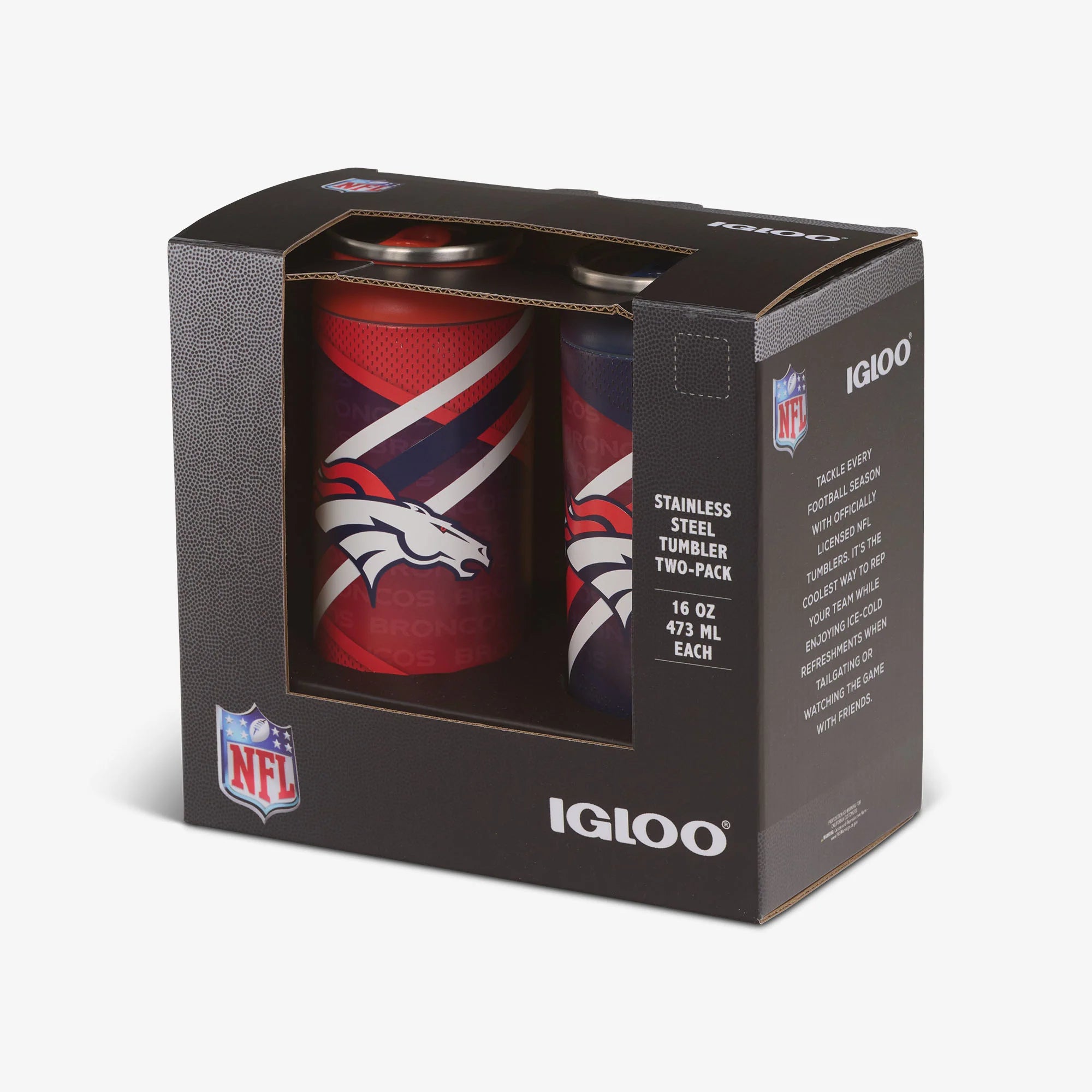 lgloo Outdoor ColdMax Denver Broncos Home & Away 16 Oz Can 2-Pack - Image 5