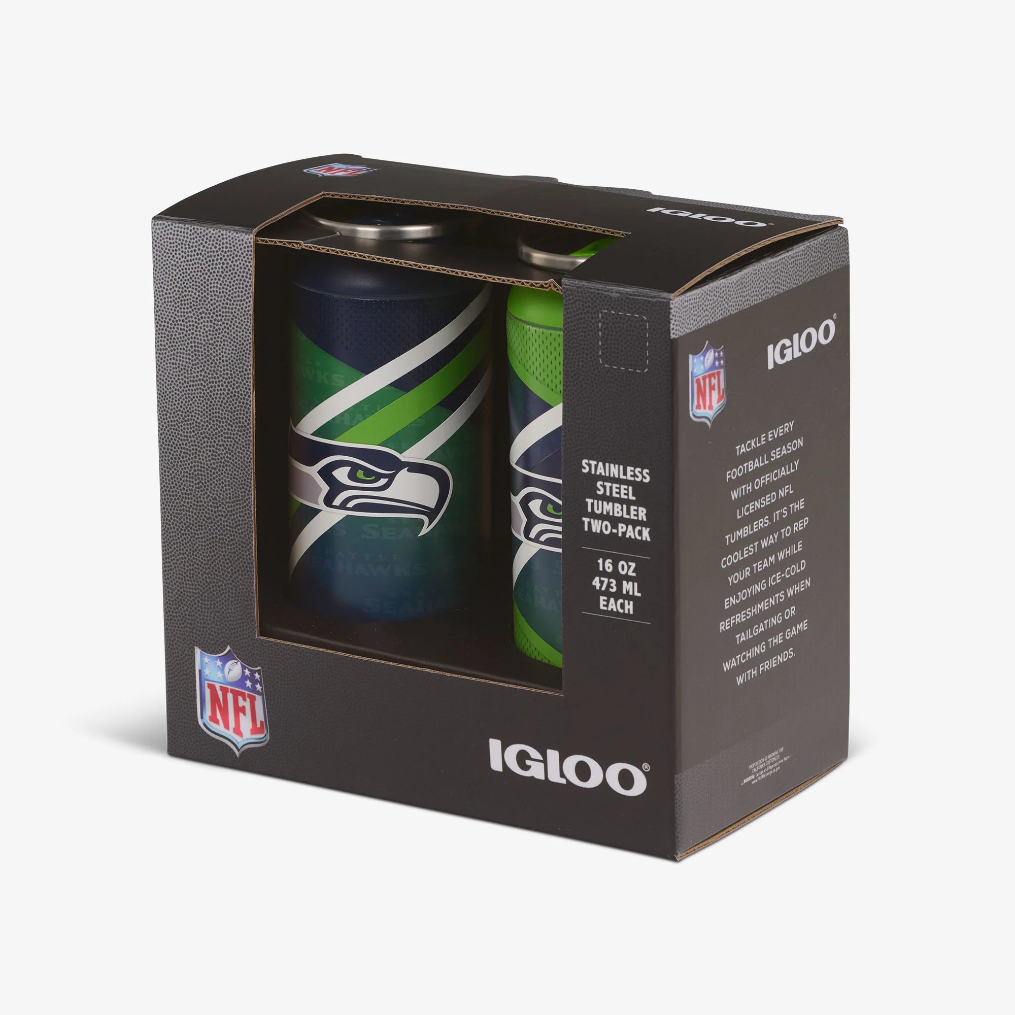 lgloo Outdoor ColdMax Seattle Seahawks Home & Away 16 Oz Can 2-Pack - Image 5