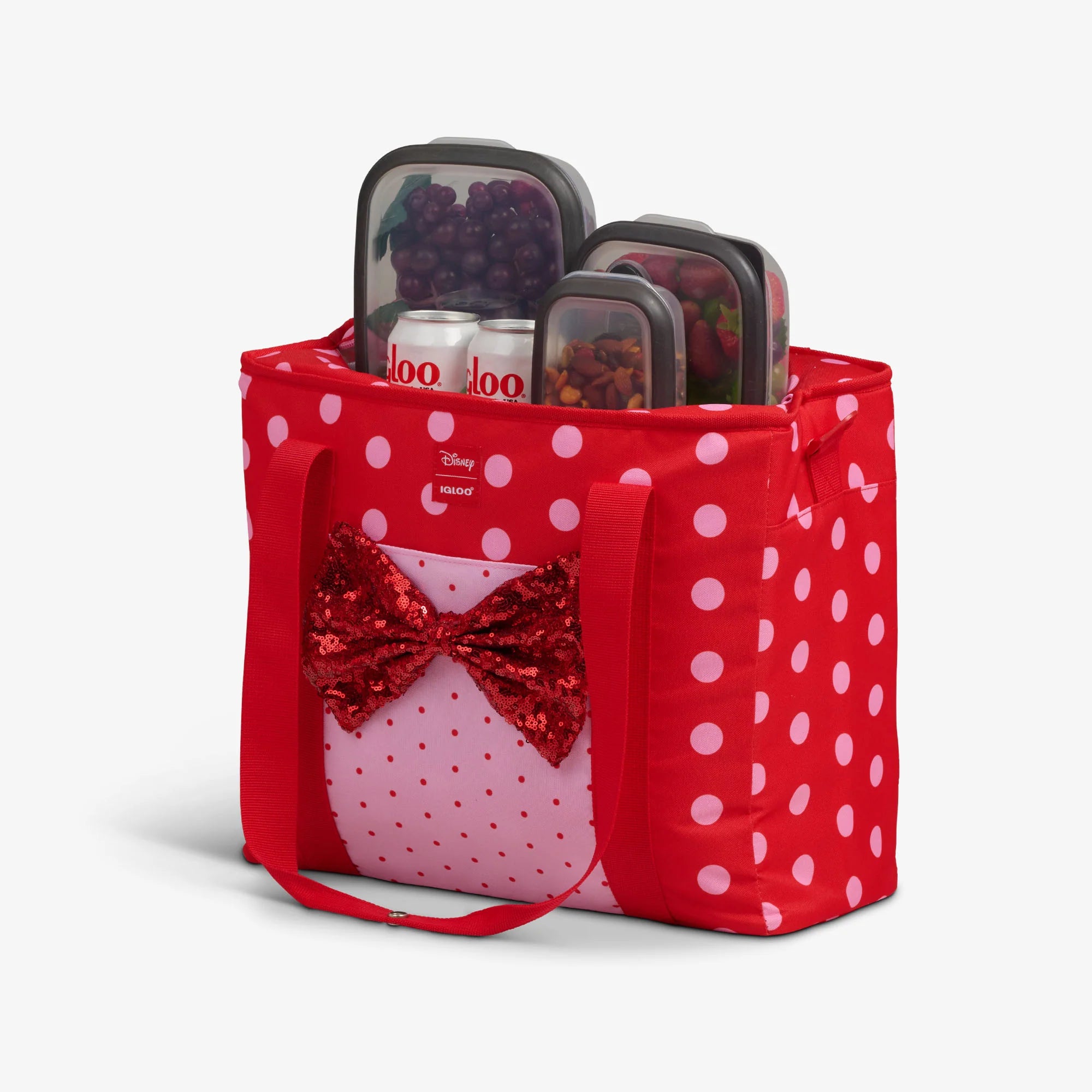 lgloo Outdoor ColdMax Disney Minnie Mouse Polka Dots Dual Compartment Tote Cooler Bag - Image 3