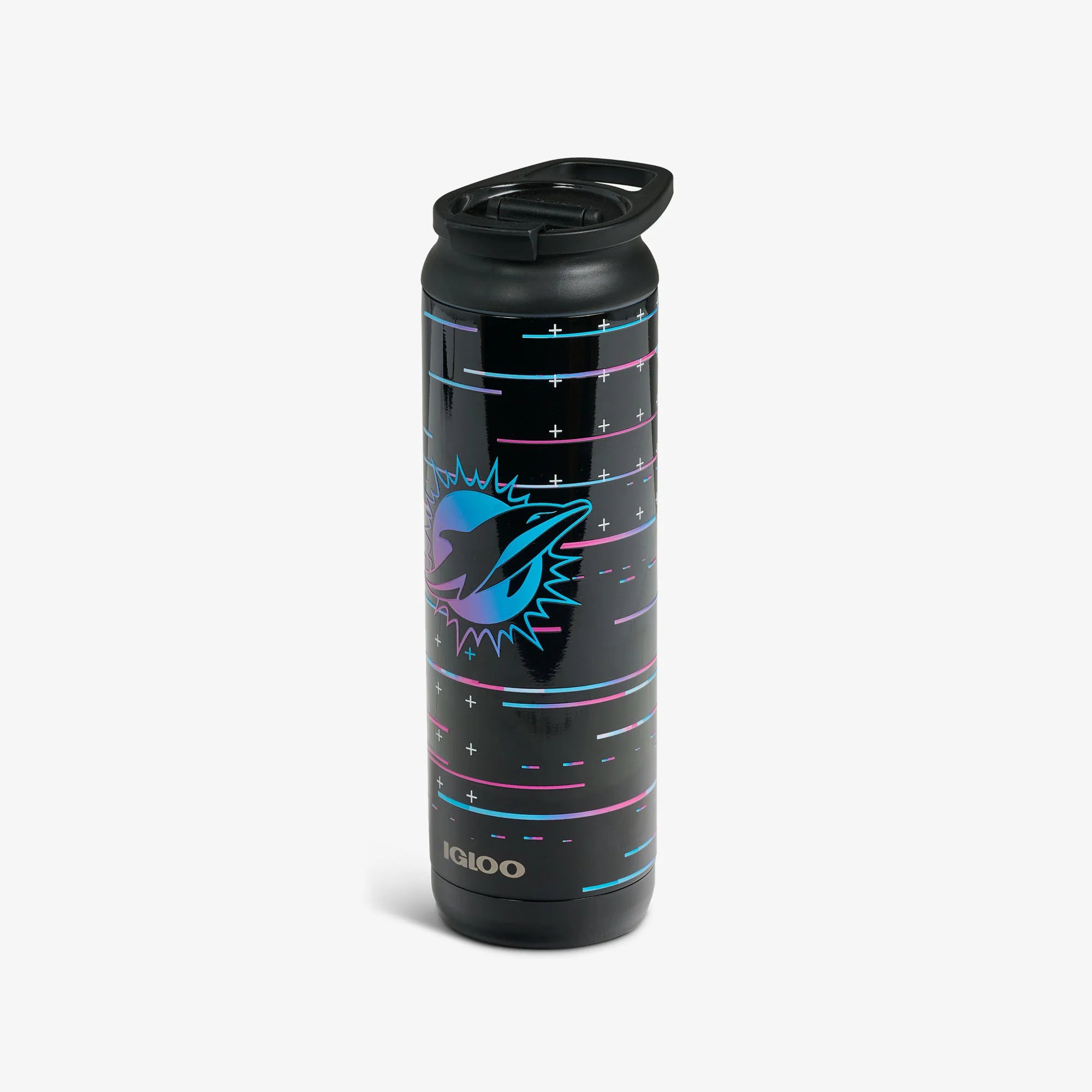 lgloo Outdoor ColdMax NFL Neon Miami Dolphins 20 Oz Flip n Sip Tumbler - Image 6