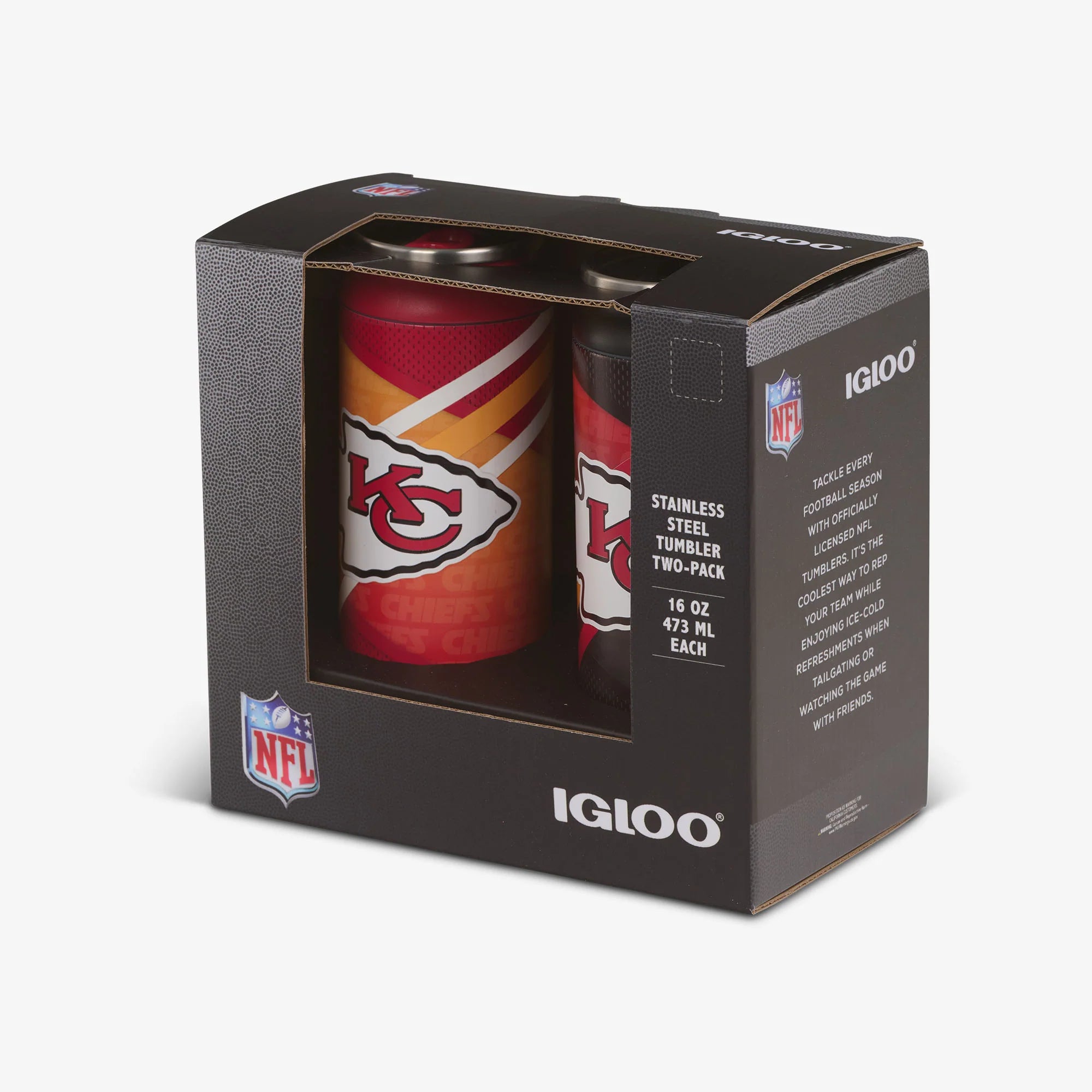lgloo Outdoor ColdMax Kansas City Chiefs Home & Away 16 Oz Can 2-Pack - Image 5