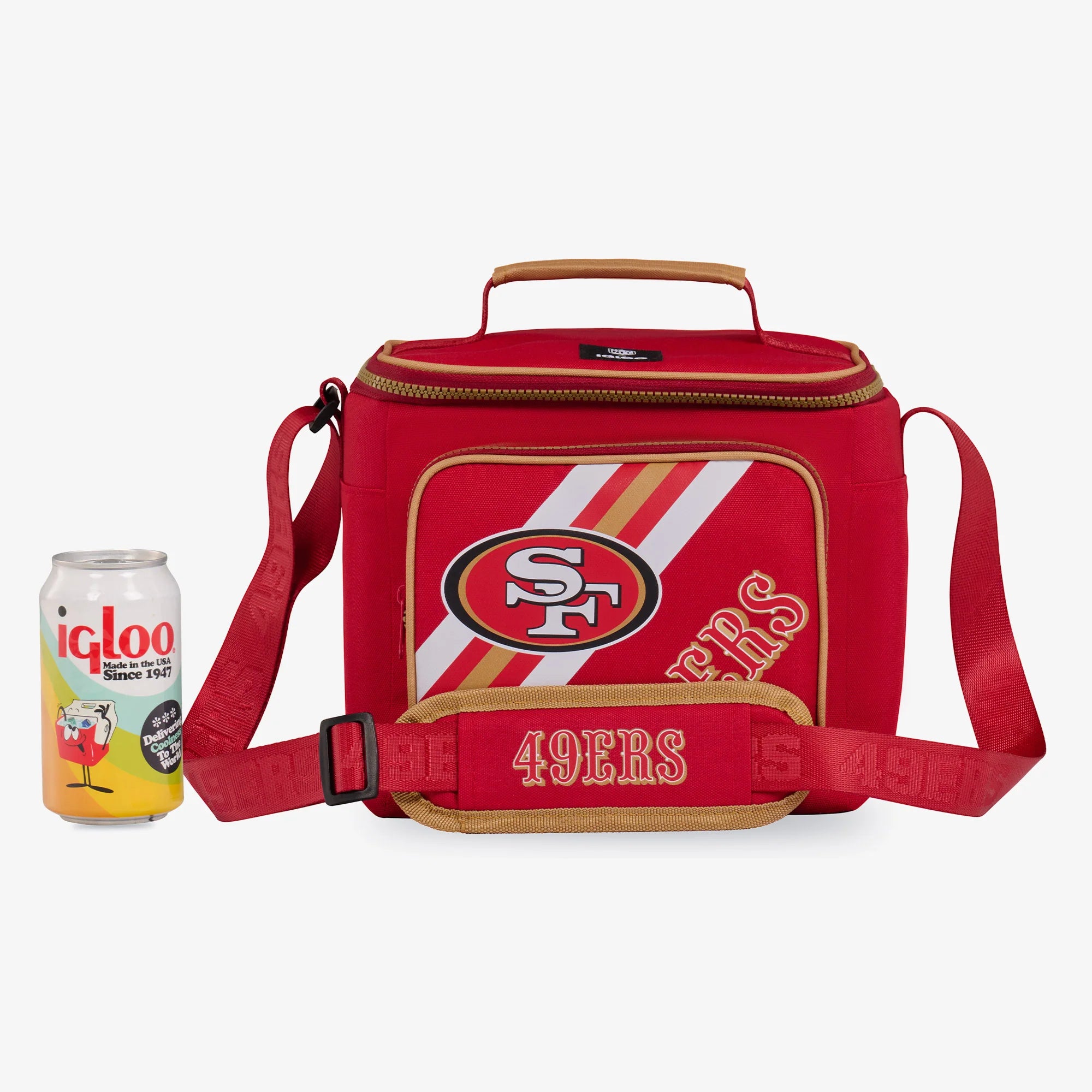 lgloo Outdoor ColdMax San Francisco 49ers Square Lunch Cooler Bag - Image 5