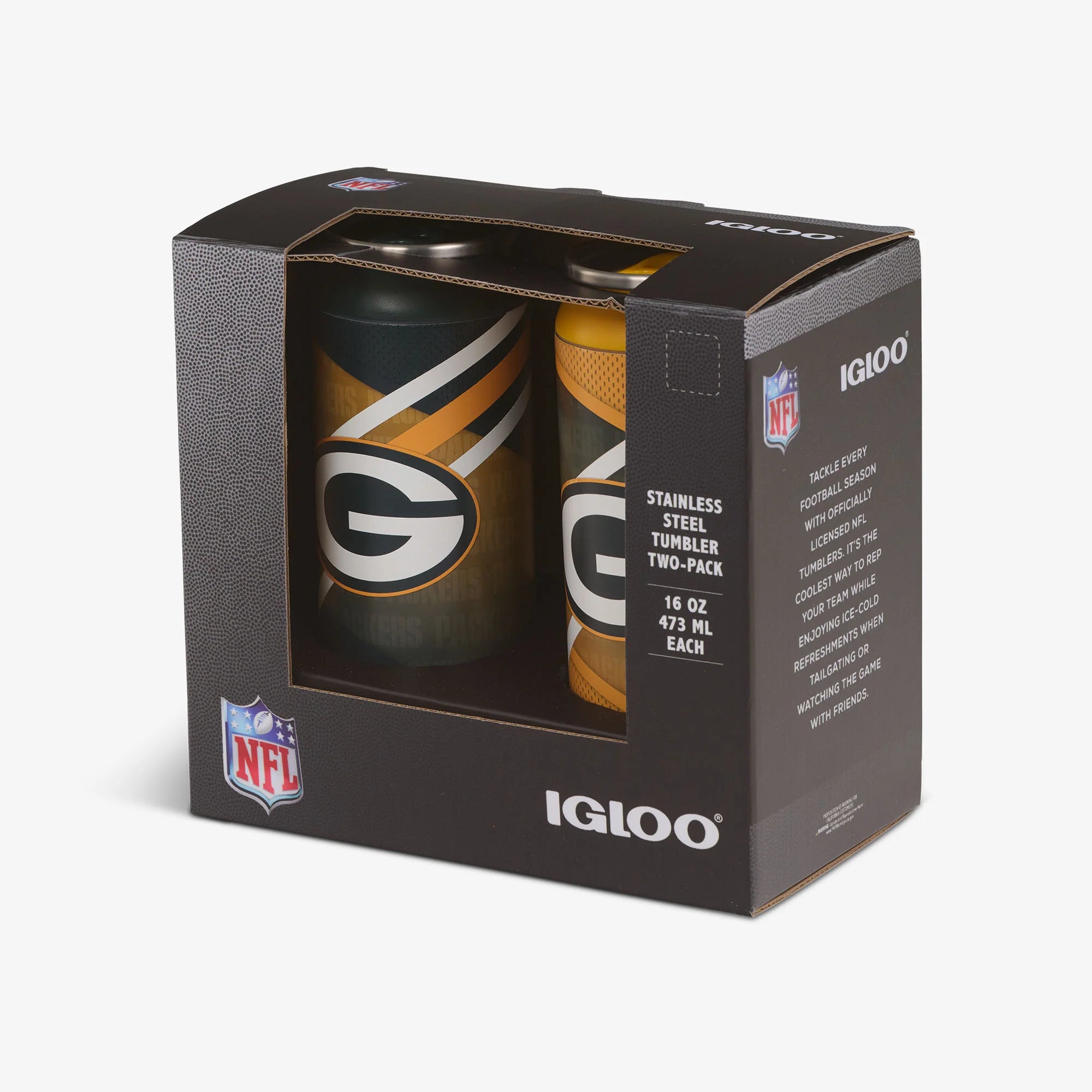 lgloo Outdoor ColdMax Green Bay Packers Home & Away 16 Oz Can 2-Pack - Image 5