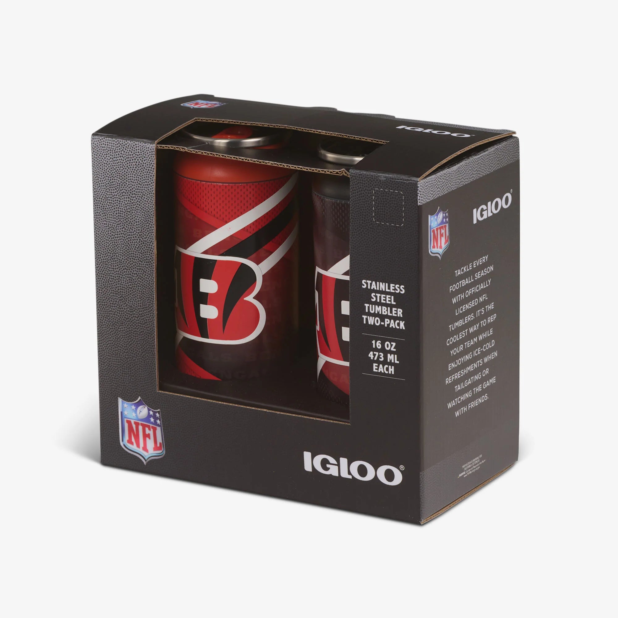 lgloo Outdoor ColdMax Cincinnati Bengals Home & Away 16 Oz Can 2-Pack - Image 5
